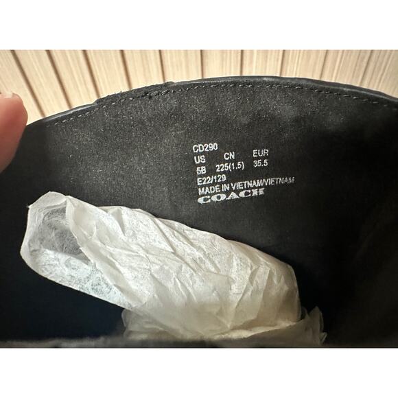 Coach Pheobe Leather Suede Bootie Sz 5 Brand New - Picture 4 of 13